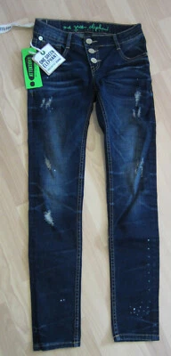 One Green Elephant Jeans CHUO dunkelblau Gr.XS/34 second skin low rise  NEU - Bild 1 von 4