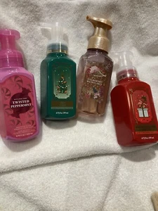 Bath & Body Works Gentle Foaming Hand Soap Lot of 4 Christmas Scents Holiday - Picture 1 of 10