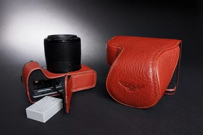 Genuine real Leather Full Camera Case bag cover for Canon G3X G3 X Bottom Open - Image 1 of 4