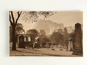 RPPC Scotland Edinburgh Castle - Greyfriars Graveyard- Cemetery UNP Postcard A-1 - Picture 1 of 2