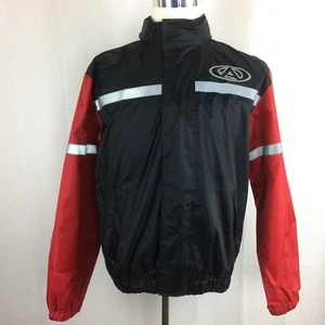 AGV SPORT Mens Small Nylon Full Zip Jacket Rolled Hood Black Red - Bild 1 von 10