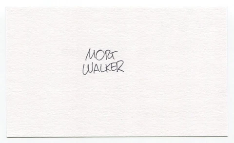 Mort Walker Signed 3x5 Index Card Autograph Cartoonist Comic Beetle Bailey Cover
