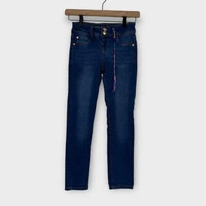 DKNY Girl’s Size 8 Blue Denim Stretch Skinny Leg Pull On Pants Jeggings - Picture 1 of 11
