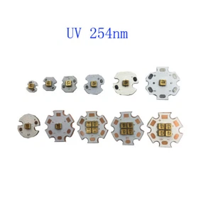 UV 254nm UVC LED 6V 12V 24V Bulb Lamp Beads For Sterilization 8MM 16MM 20MM - Picture 1 of 33