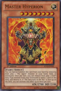 Yugioh Meister Hyperion SDLS-DE001 Ultra Rare 1. Auflage VLP - Bild 1 von 1