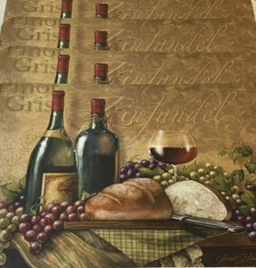 Beautiful Brand New Tuscany Wine Vineyard Placemats - Set Of 4 - Picture 1 of 2