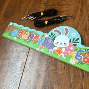 (24) Easter Bunny Crowns Headbands Kids Hats Happy Easter Rabbit Eggs Party - Picture 1 of 6