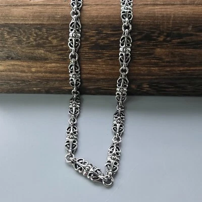 Collar y pulsera/motero estilo oxidado acero inoxidable 24 pulgadas/8,25 pulgadas Foto 1 de 4
