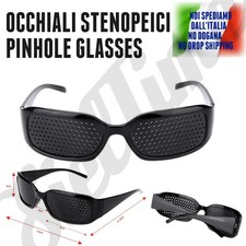 OCCHIALI A FORI STENOPEICI PINHOLE GLASSES MIGLIORAMENTO VISTA METODO BATES
