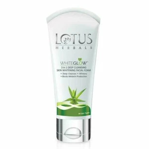 Lotus Herbals White Glow 3 In 1 Deep Cleansing Facial Foam 100 gm Ship Free - Picture 1 of 2