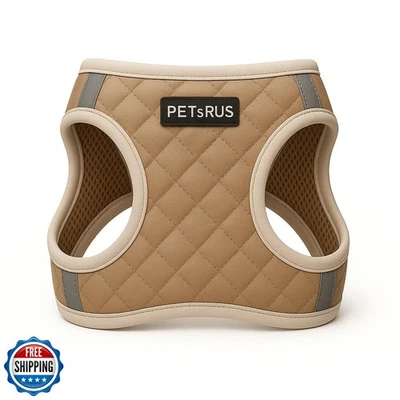 Chaleco Arnés Step-in Perro Diseño Clásico Acolchado Cuero Vegano Reflectante Luz Foto 1 de 4