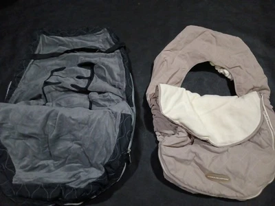 JJ Cole Urban BundleMe Black and Baby Car Seat Cover Beige Fleece Lining combo - Image 1 of 4