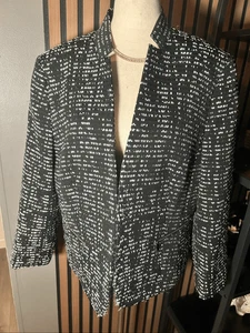Nine West schwarz-weißer Blazer Gr. 14 Arbeitsblazer Arbeitskleidung - Bild 1 von 5