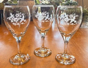 Juego de 3 copas de vino cristalinas Avon Libbey Hummingbird 7 pulgadas - Imagen 1 de 8