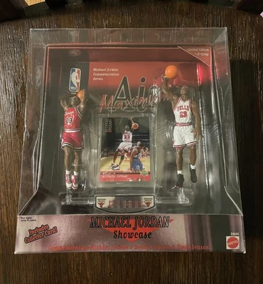 Michael Jordan 1999 Mattel Maximum Air Showcase #24544 w Collector Card Bulls - Image 1 of 3