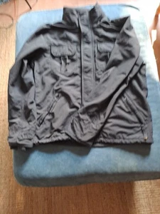 Fat Face Jacket Mens Military Chore Grey Zip Pockets Windbreaker With Hood Med - Picture 1 of 16
