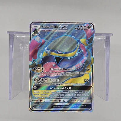 Pokemon Alolan Muk GX 138/147 Burning Shadows Ultra Rare Holo MINT - Image 1 of 4