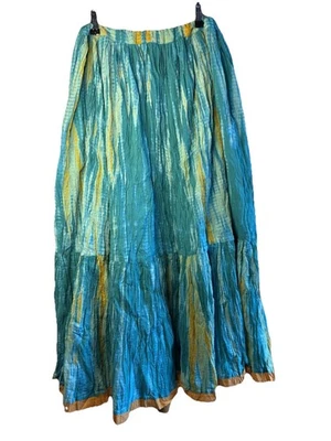 Falda acampanada estampada de algodón folclórico vintage india Fabindia para mujer O/S Foto 1 de 4