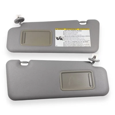 2008-2013 Toyota Highlander Driver & Passenger Side Sun Visor Pair Gray - Image 1 of 4
