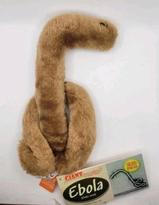 Stuffed Giant Microbes Ebola Brown With Tags - Picture 1 of 7