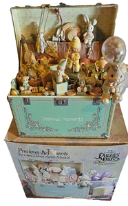 Enesco Precious Moments Toy Chest Motion Music Box My Favorite Things 1991 Works - Picture 1 of 5