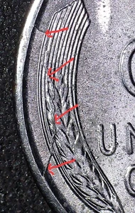 1943 P Steel Wheat Penny  Die Crack Error On Reverse Uncirculated - Picture 1 of 6