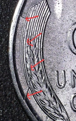 1943 P Steel Wheat Penny  Die Crack Error On Reverse Uncirculated - Image 1 of 4