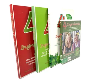 Paquete de DVD de libro de cocina de 4 ingredientes de Kim McCosker recetas de salud frescas rápidas en muy buena condición - Imagen 1 de 4