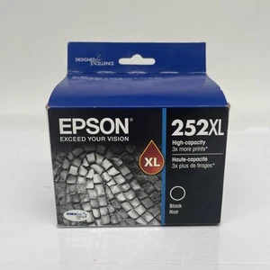 Genuine Epson 252XL Printer Ink Black *EXP 1/26* New Sealed - Picture 1 of 6