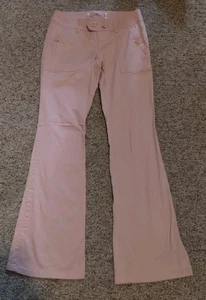 Plugg Pink Denim Jeans Y2K Women's Juniors 7 Flare Cargo 28x31 - Picture 1 of 9