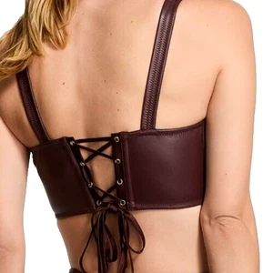 Victoria Secret Very Sexy Faux Leather Mini Corset Top Size S - Picture 1 of 10