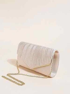 Bolso de Noche Plisado Sobre Bolso de Cena Bolso sin asas para Fiesta, Boda y Banquete - Imagen 1 de 23