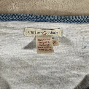 Carbon2Cobalt Blue Cotton Round Roll Neck Knit Sweater Men's Size XL - Picture 1 of 6