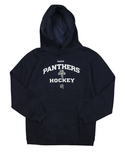 Reebok NHL Hockey Youth Florida Panthers Fleece Hoodie Sweatshirt - Navy - Picture 1 of 5