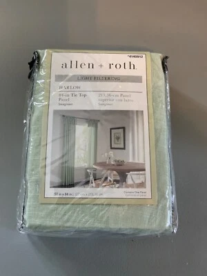 ALLEN + ROTH HARLOW SEA GREEN 84" PANEL CORTINA FILTRADORA LUZ NUEVO 4140912 Foto 1 de 2