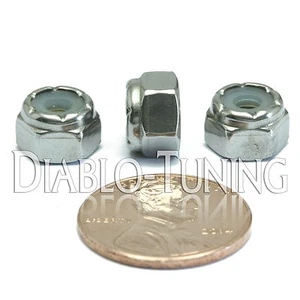 #8-36 NM - Qty 10 - Nylon Insert Hex Lock Nut SAE UNF - A2 Stainless Steel 18-8 - Picture 1 of 2