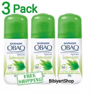 3 PACK GARNIER OBAO ROLL ON FRESCURA BAMBOO ANTIPERSPIRANT Deodorant Made ๐ฒ๐ฝ - Picture 1 of 3