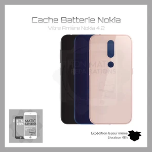 Vitre arriere cache batterie coque couvercle pour Nokia 4.2 avec logo adhesif - Imagen 1 de 4