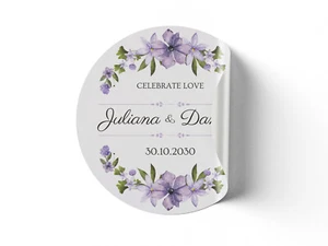 35 x Personalised Wedding Stickers, Name Stickers, Wedding Favour Labels - Picture 1 of 4