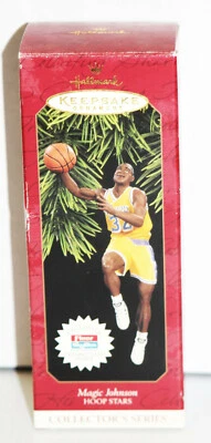 Magic Johnson - 1997 NBA LA Lakers Hoop Series Hallmark Christmas Ornament Foto 1 de 4