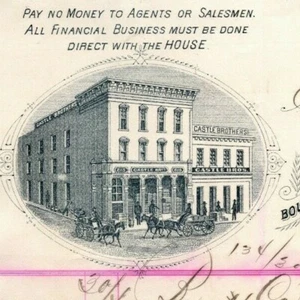 Scarce 1886 San Francisco Invoice Letterhead Castle Brothers (Tea Coffee Fruits) - Picture 1 of 3