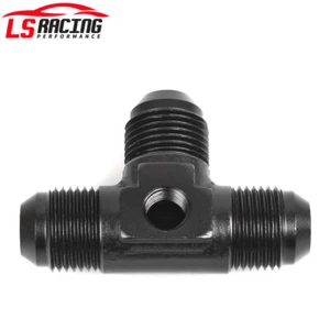 3-Way Tee T-Piece Hose Fitting Adapter AN6/8/10 Female to 2x AN Male Black - Picture 1 of 12