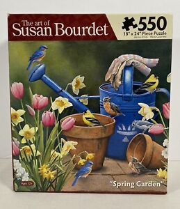 NEW Sealed Susan Bourdet Spring Garden 550PC 18x24  2011 Jigsaw Puzzle