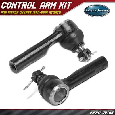 2Pcs Front Outer Tie Rod End with Ball Joint for Nissan Axxess 1990-1995 Stanza - Image 1 of 4