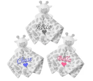 Manta Edredón Bebé Personalizada Manta Seguridad JIRAFA BEBÉ Regalo Bebés Reino Unido - Imagen 1 de 2