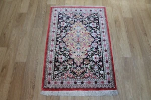 One of a Kind Master Piece Oriental Silk Rug, with fine floral design 85 x 58 cm - Picture 1 of 16