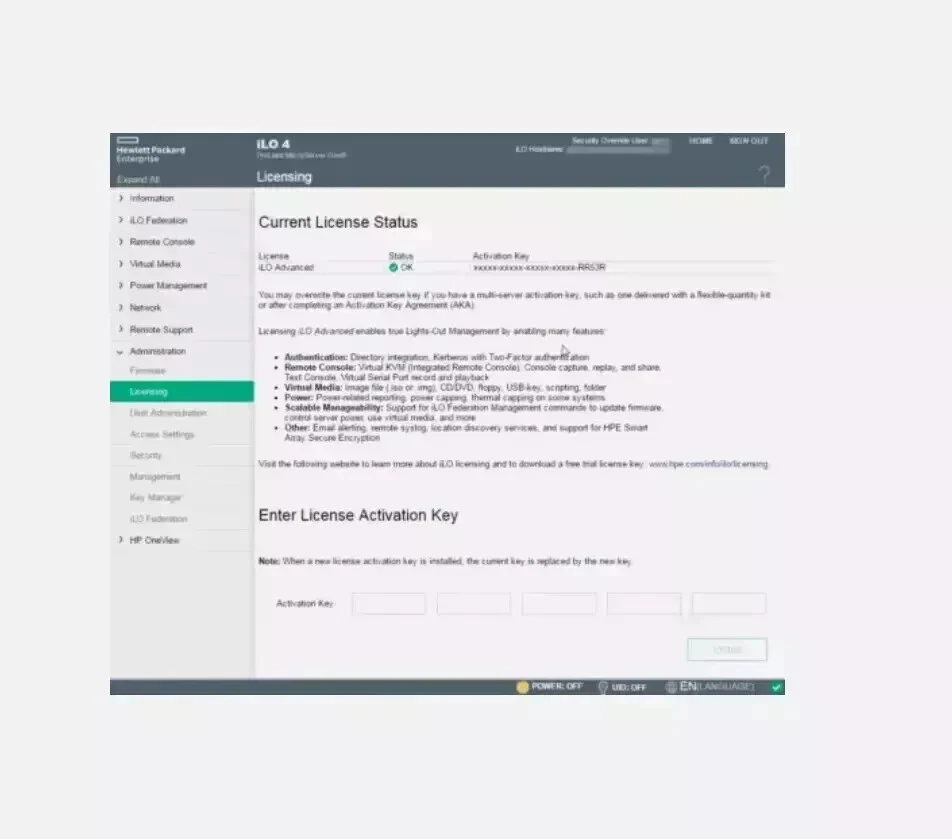 Lifetime Advanced License key 512485-B21 HPE iLO 2/iLO 3/iLO4/iLO5 Fast Shipping - Image 1 of 2