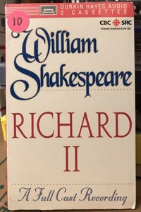 1947/1996 William Shakespeare “Richard II” Full Cast Recording Book On Cassette! - Imagen 1 de 5