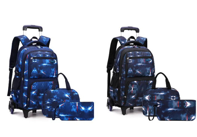 UNIKER Mochilas con ruedas para adolescentes y niños, mochila escolar con  estuche para lápices para la escuela, equipaje de viaje, juego de mochila