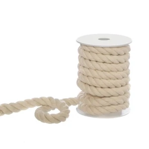 3 Ply Cotton Rope Colour Cream Size 18mmx5m Roll - Picture 1 of 2